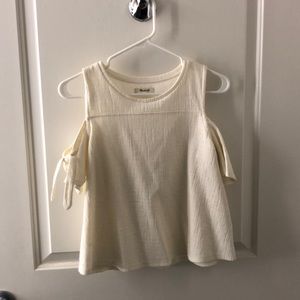 Madewell off the shoulder cream top